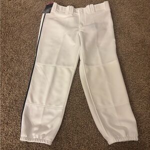 Mizuno Women’s White with Navy Pinstripe Softball Pants